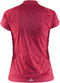 Craft Velo Graphic Jersey - Dames Fietsshirt korte mouwen - Nauwsluitend model - Rood (XL)