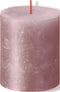 Bolsius Rustiek Stompkaars Hoogte 8 cm - Ø68 mm Shimmer Pink