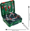Klein Toys Bosch werkbankkoffer - Ixolino, moersleutel, schroevendraaier, hamer, bouwlatten, haken, schroeven, moeren, schroefklem en -tang - incl. licht- en geluidseffecten - groen rood