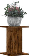 vidaXL - Plantenstandaards - 2 - st - 30x30x40 - cm - bewerkt - hout - gerookt - eiken