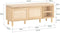SoBuy FSR163-N - Schoenenbank - Houtlook met Schuifdeuren - Naturel