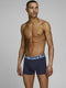 Jack & Jones 3-pack - Heren Boxershorts - Zwart en Donkerblauw met Print
