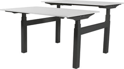 Zit Sta Bureau (2pp) - Elek 160x80/80 krijtwit - zw frame