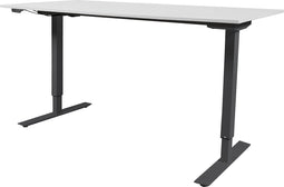 Zit Sta Bureau - Elektrisch 140x80 krijtwit - zwart frame