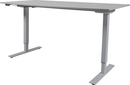 Zit Sta Bureau - Elektrisch 140x80 licht grijs -alu frame