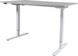 Zit Sta Bureau - Elektrisch 140x80 licht grijs -wit frame