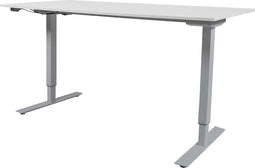 Zit Sta Bureau - Elektrisch 160x80 krijtwit - alu frame