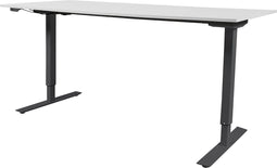 Zit Sta Bureau - Elektrisch 160x80 krijtwit - zwart frame