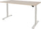 Zit Sta Bureau - Elektrisch 180x90 Eiken -wit frame