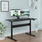 Zit-sta bureau - Handmatig met gasveer, 120 x 60 cm, Verstelbaar bureau hoogte van 74 tot 115 cm - Computer desk - Zwart - ACROPAQ
