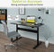 Zit-sta bureau - Handmatig met gasveer, 120 x 60 cm, Verstelbaar bureau hoogte van 74 tot 115 cm - Computer desk - Zwart - ACROPAQ