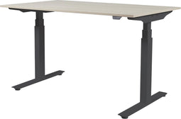 Zit Sta Bureau - Plus Elek 160x80 eik - zwart frame
