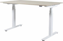 Zit Sta Bureau - Plus Elek 160x80 logan eik - wit frame