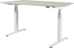 Zit Sta Bureau - Plus Elek 160x80 logan eik - zwart frame