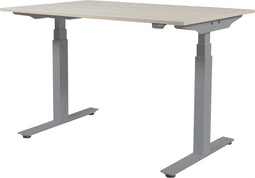 Zit Sta Bureau - Plus Elektrisch 140x80 eik -alu frame