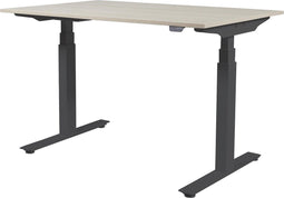 Zit Sta Bureau - Plus Elektrisch 140x80 eik -zwart frame