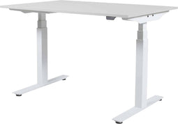 Zit Sta Bureau - Plus Elektrisch 140x80 grijs -wit frame