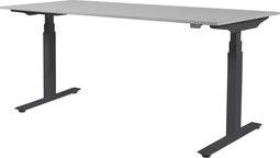 Zit Sta Bureau - Plus Elektrisch 180x90 grijs - zw frame