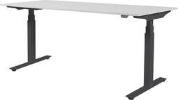 Zit Sta Bureau - Plus Elektrisch 180x90 wit zwart frame