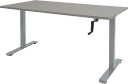 Zit Sta bureau - Slinger 180x90 grijs - alu frame