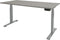 Zit Sta Bureau - T-poot Elek 180x90 grijs -alu frame