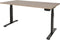 Zit Sta Bureau - T-poot Elek 180x90 Havana Kersen -zwart frame
