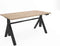 Zit-sta bureau Ypsos met Y-poot breed 160CM frame Wit (RAL9010) blad Havanna