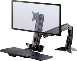 Zit-Sta werkplek Fellowes Easy Glide zwart