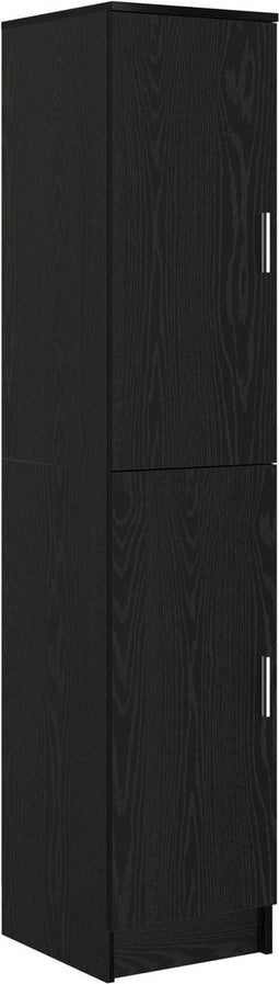 vidaXL - Hoge - Kast - in - Zwart - Eiken - 35x39x168 - cm - Gelaagd - Hout