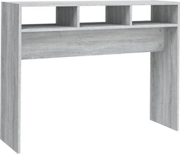 vidaXL - Wandtafel - 105x30x80 - cm - bewerkt - hout - grijs - sonoma - eikenkleurig