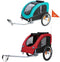 Trixie Joggerset - Fietskar Large - 360 graden zwenkwiel - Rood/Zwart
