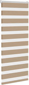 vidaXL - Zebra - Blind - zandbruin - 65x100 - cm - stofbreedte - 60,9 - cm - polyester