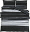vidaXL - Dekbedovertrekset - 200x200 - cm - katoen - zwart - en - wit