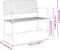 vidaXL - Tuinbank - met - Lattenontwerp - Zwart - 107 - cm - Staal
