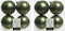 Decoris Kerstballen - 4x st - mos groen - D10 cm - kunststof - kerstversiering