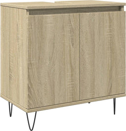 vidaXL - Badkamerkast - 58x33x60 - cm - bewerkt - hout - sonoma - eikenkleurig