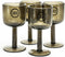 Byboo – Wine glass Bubble – brown (Set/4)