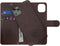 Backcover Hoes Geschikt voor iPhone 12 - Hoesje Bookcase met Anti Skim Bescherming Pasjes - 2 in 1 Cover - Brown - Luxe Telefoonhoesje Wallet Case Pasjeshouder PU Leder