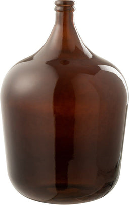 J-Line vaas Karaf - glas - bruin - Ø 35 cm