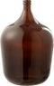 J-Line vaas Karaf - glas - bruin - Ø 35 cm