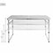 Aktive 63088 In Hoogte Verstelbare Opvouwbare Campingtafel Zilver 120x60x54/60/70 cm