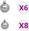 vidaXL - Kunstkerstboom - met - verlichting - kerstballen - dennenappels - 180 - cm