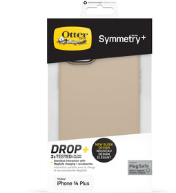Otterbox iPhone 14 Plus - Symmetry+ hoesje - MagSafe schokbestendig antimicrobieel - Beige
