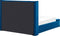 NOYERS - Bed met opbergruimte - Marineblauw - 140 x 200 cm - Fluweel