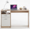 FMD Bureau met 1 lade 123x50x76,5 cm eikenkleurig en wit