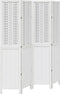 vidaXL - Kamerscherm - met - 4 - panelen - massief - paulowniahout - wit