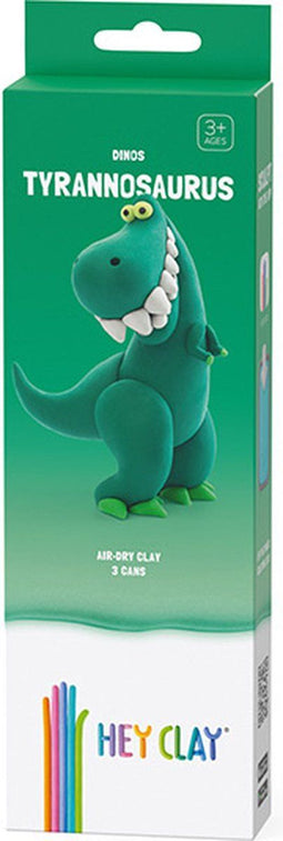 HeyClay 3 Potjes Speelklei | Tyrannosaurus