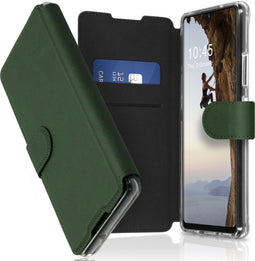 Accezz Hoesje Geschikt voor Samsung Galaxy A42 Hoesje Met Pasjeshouder - Accezz Xtreme Wallet Bookcase - Donkergroen