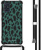 iMoshion Hoesje Geschikt voor Samsung Galaxy A51 Hoesje Met Koord - iMoshion Design Hoesje met Koord - Zwart / Groen / Panther Illustration