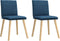 vidaXL - Eetkamerstoelen - 2 - st - stof - blauw